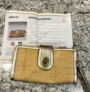 Coach Parker Gold Turn Lock Wristlet